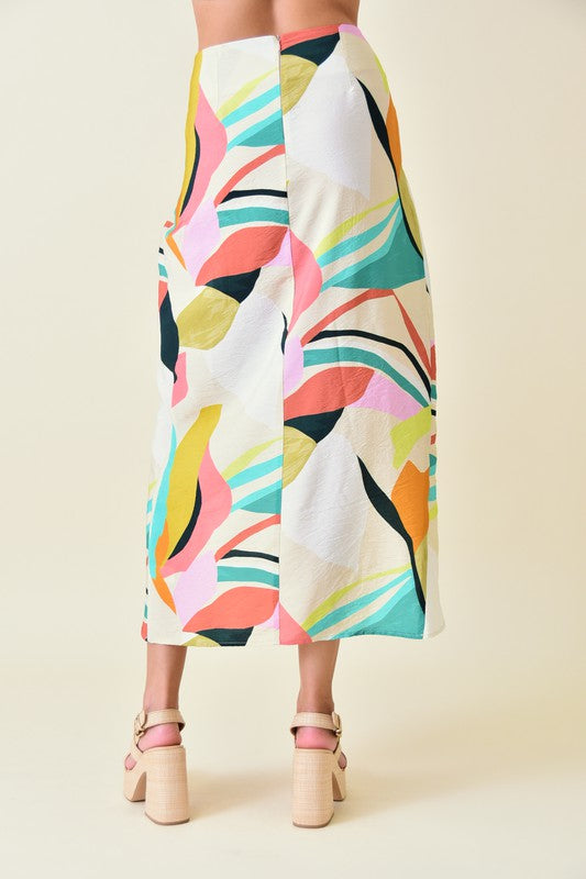 Abstract wrap around skirt