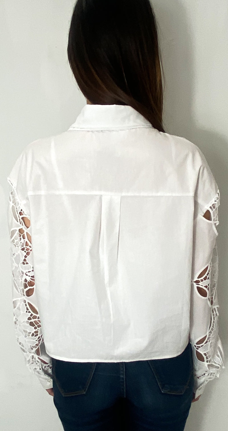 Bruni White Lace Blouse