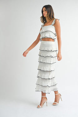 Cascade ruffle set