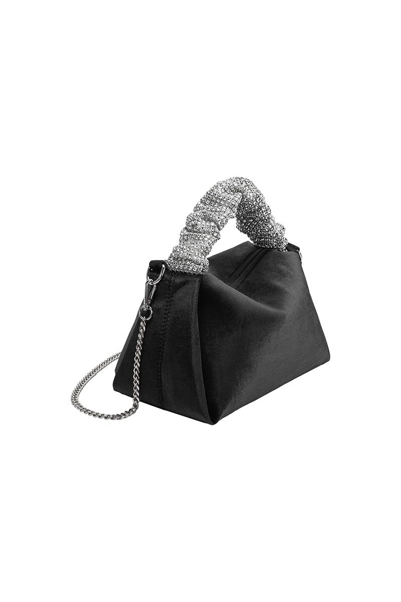 Estela Taupe Velvet Bag