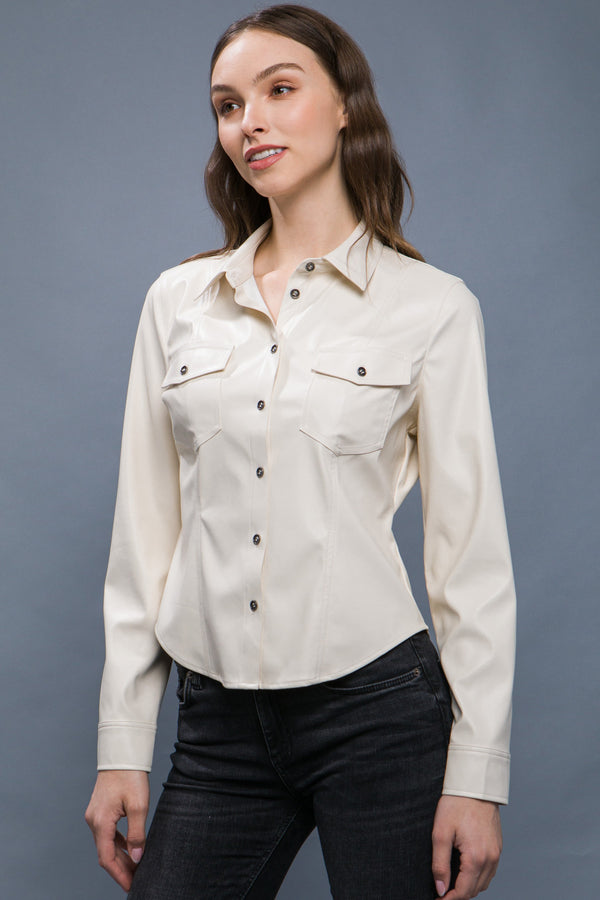 Faux City Glam Blouse