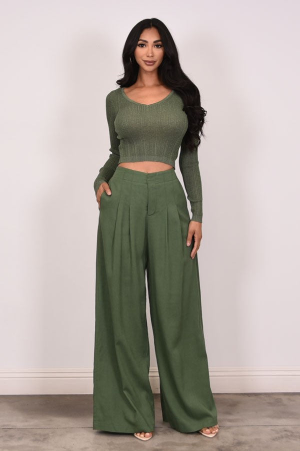 Loren Knit Top Pants Set