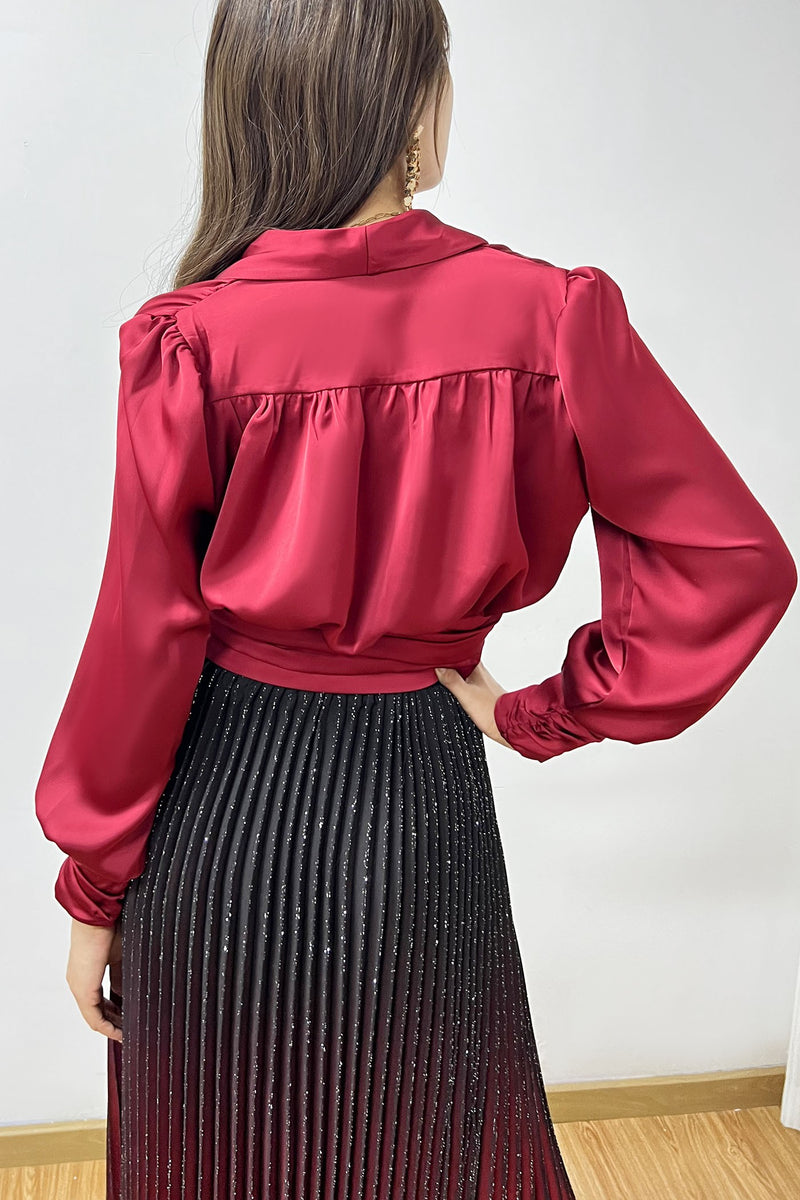 Julieta Ruched Crop Blouse