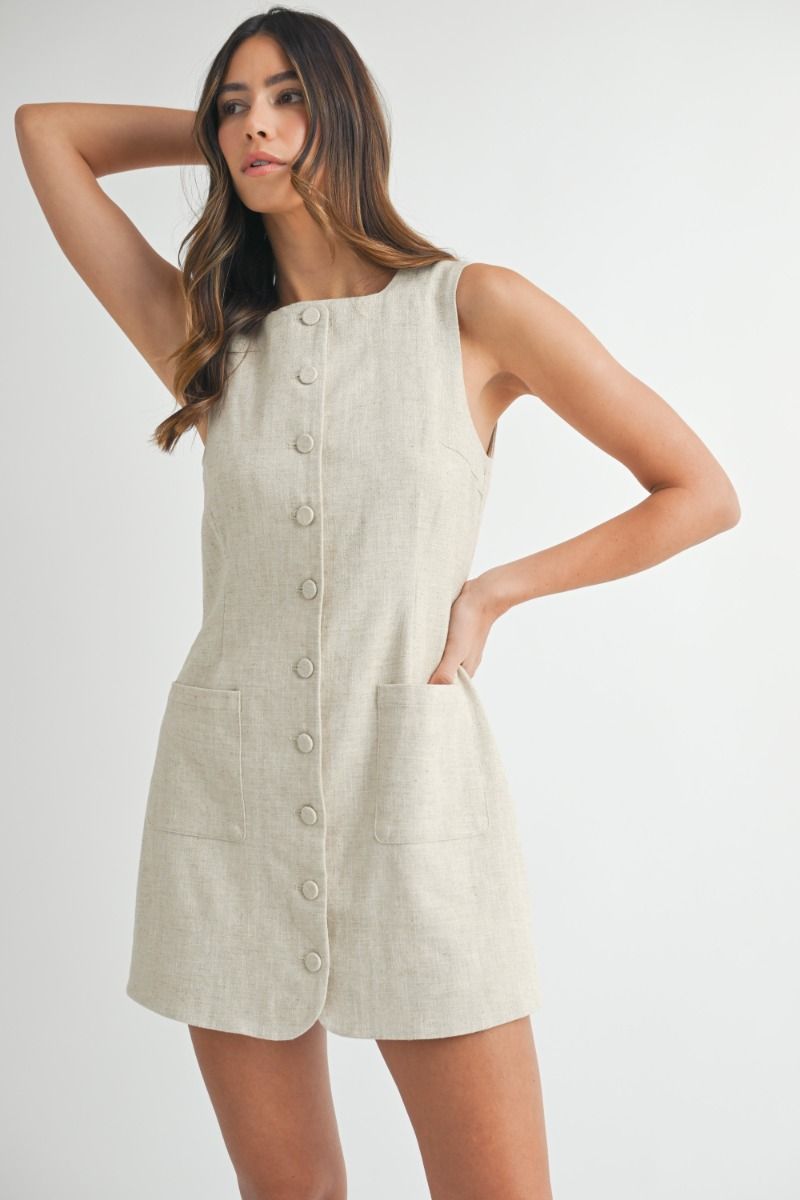 Gaby Linen Mini Dress