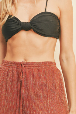 La costa Black crop top