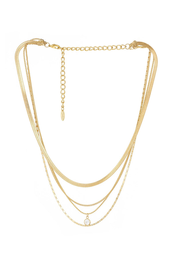 All the Chains 18k Gold Plated Layered Necklace