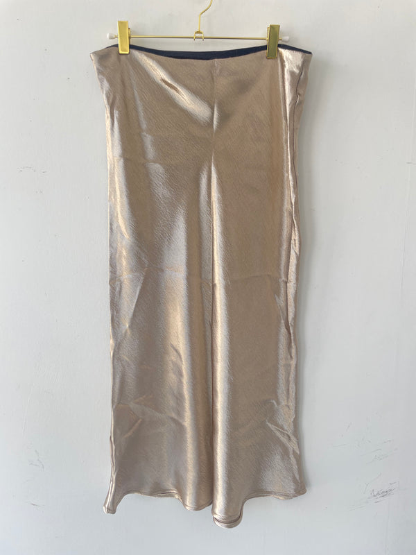 Metallic midi skirt